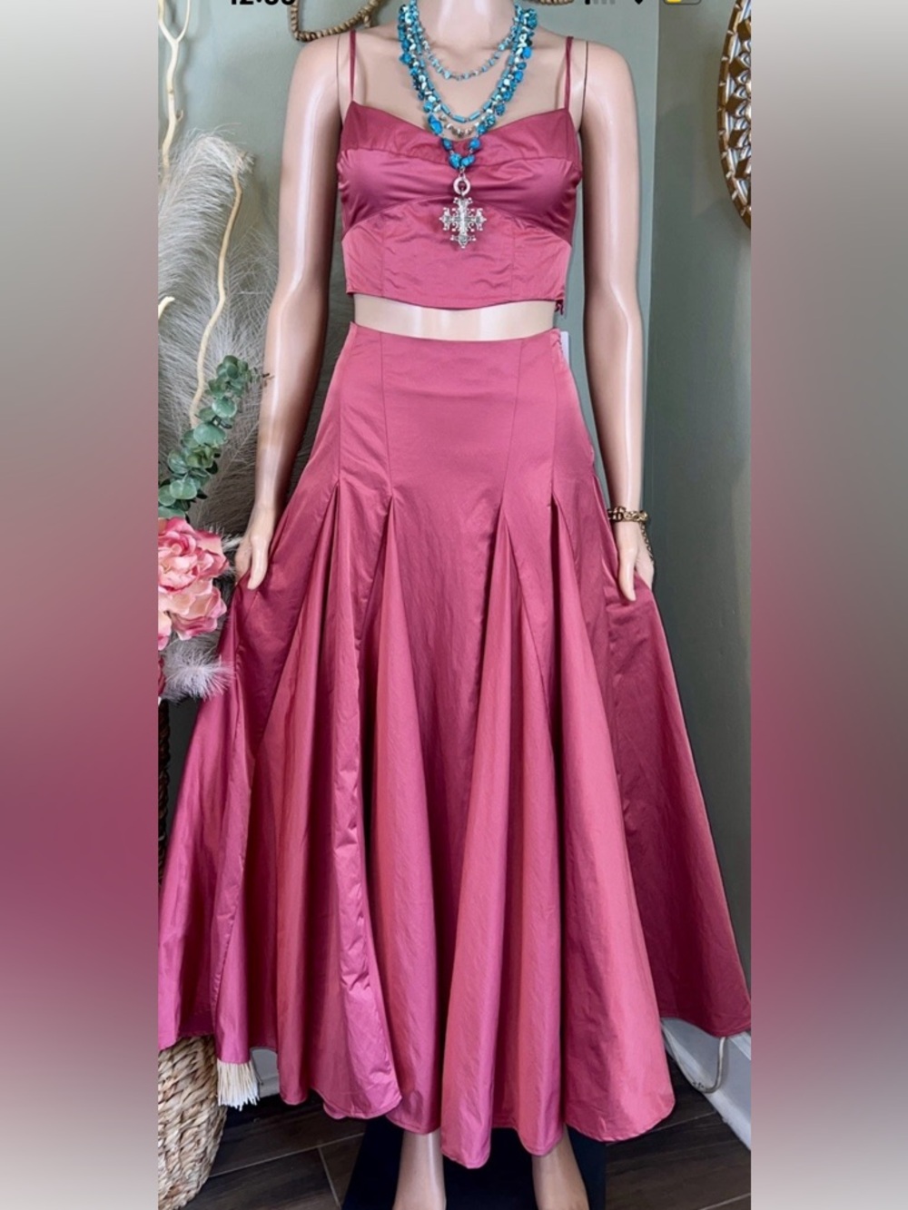 Free People Mya Set Rose Pink Sz 2 - Picture 2 of 16